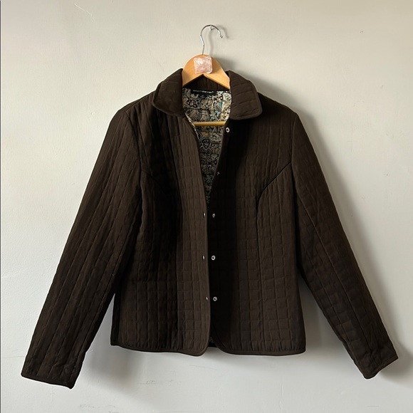 Briggs New York | Size M | Brown Quilted Jacket — Lightweight Fall / Winter Coat - Picture 1 of 5